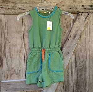 Mini Boden Green Kids Romper